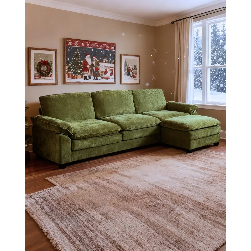 Sectional Sofa Modular Deep Seat Sofa Couch with Ottoman, Chenille Sofa Sleeper Comfy Upholstered Furniture for Living
Sectional Sofa Modular Deep Seat Sofa Couch with Ottoman, Chenille Sofa Sleeper Comfy Upholstered Furniture for Living
