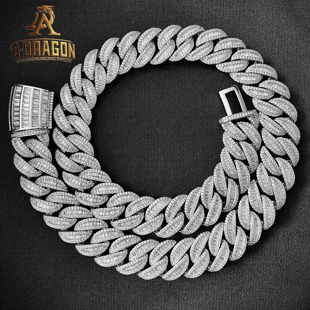 Chunky 32mm Baguette Vvs Moissanite 925 Sterling Silver Cuban Link Chain Necklace
Chunky 32mm Baguette Vvs Moissanite 925 Sterling Silver Cuban Link Chain Necklace