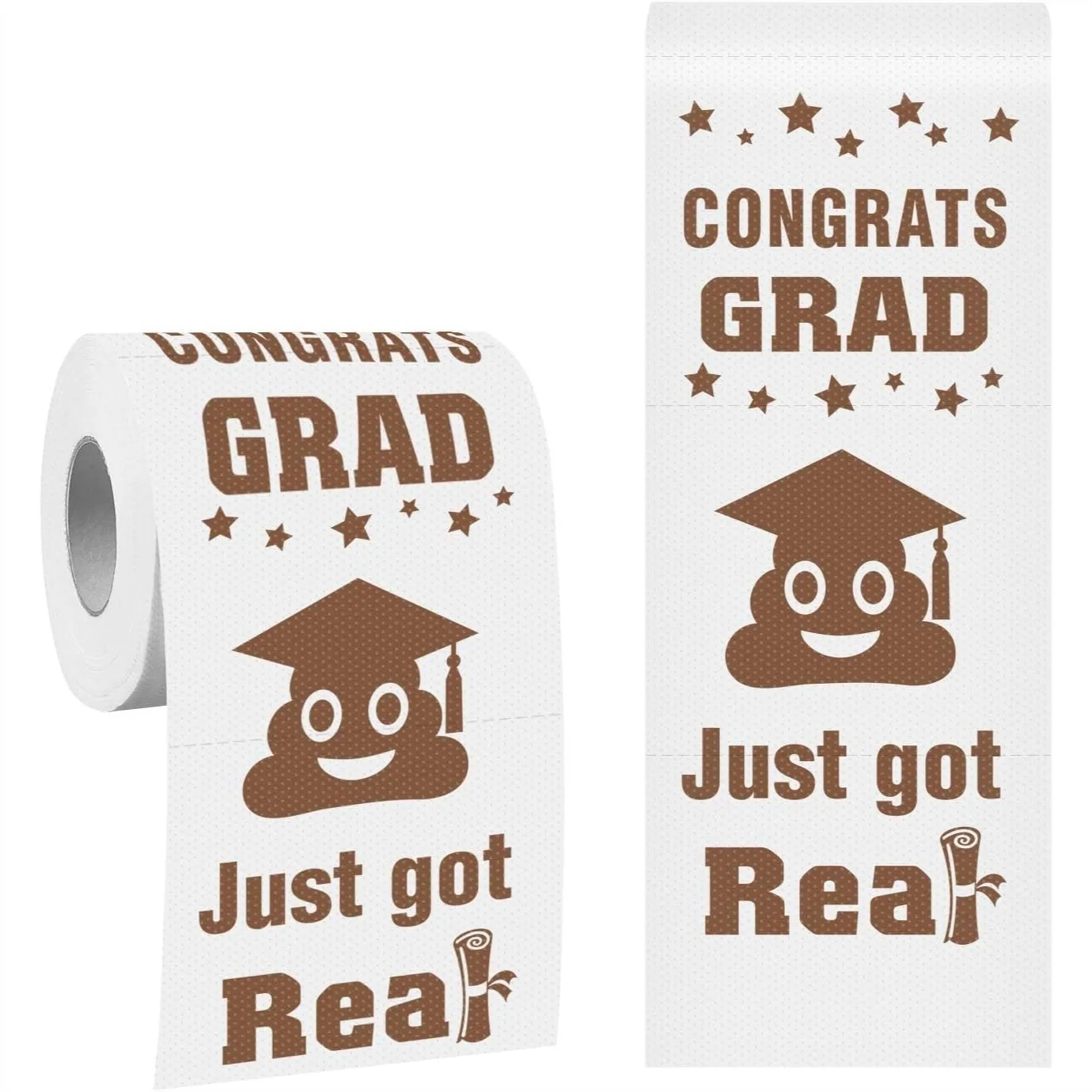 Funny Graduation Toilet Paper for Prank Gifts with Congrats Grad Print 3-Ply
Funny Graduation Toilet Paper for Prank Gifts with Congrats Grad Print 3-Ply