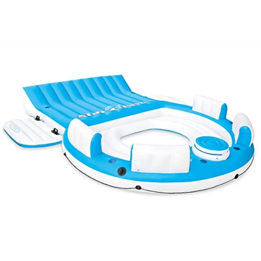 Splash N Chill inflatable lake and pool relaxation island lounger seat for up to 7 adults PVC material blue and white extra-lar
Splash N Chill inflatable lake and pool relaxation island lounger seat for up to 7 adults PVC material blue and white extra-lar