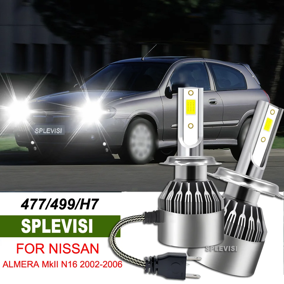 2Pcs 477/499/H7 Advanced Cooling System Bulb Car Headlights 6000K Fit For NISSAN ALMERA MkII N16 2002 2003 2004 2005 2006
2Pcs 477/499/H7 Advanced Cooling System Bulb Car Headlights 6000K Fit For NISSAN ALMERA MkII N16 2002 2003 2004 2005 2006
