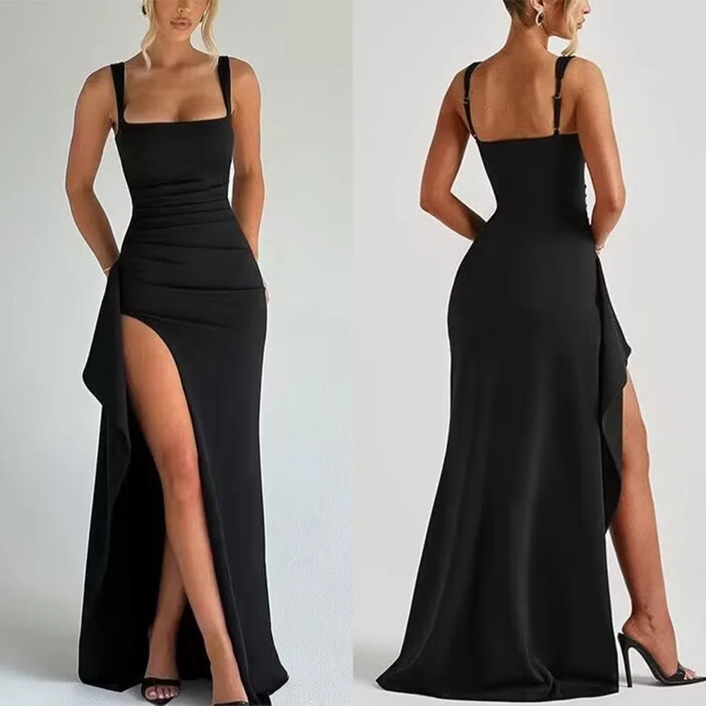 Customized Square Collar Floor Length Sleeveless Evening Dresses on Clearance Sale Vestidos Elegantes Para Mujer Para Una Boda
Customized Square Collar Floor Length Sleeveless Evening Dresses on Clearance Sale Vestidos Elegantes Para Mujer Para Una Boda
