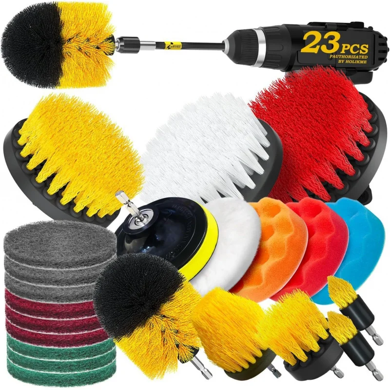 Cleaning kit23PCSElectric drill brush tool for cleaning bathroom floors, car tires, and sponge scouring pad
Cleaning kit23PCSElectric drill brush tool for cleaning bathroom floors, car tires, and sponge scouring pad