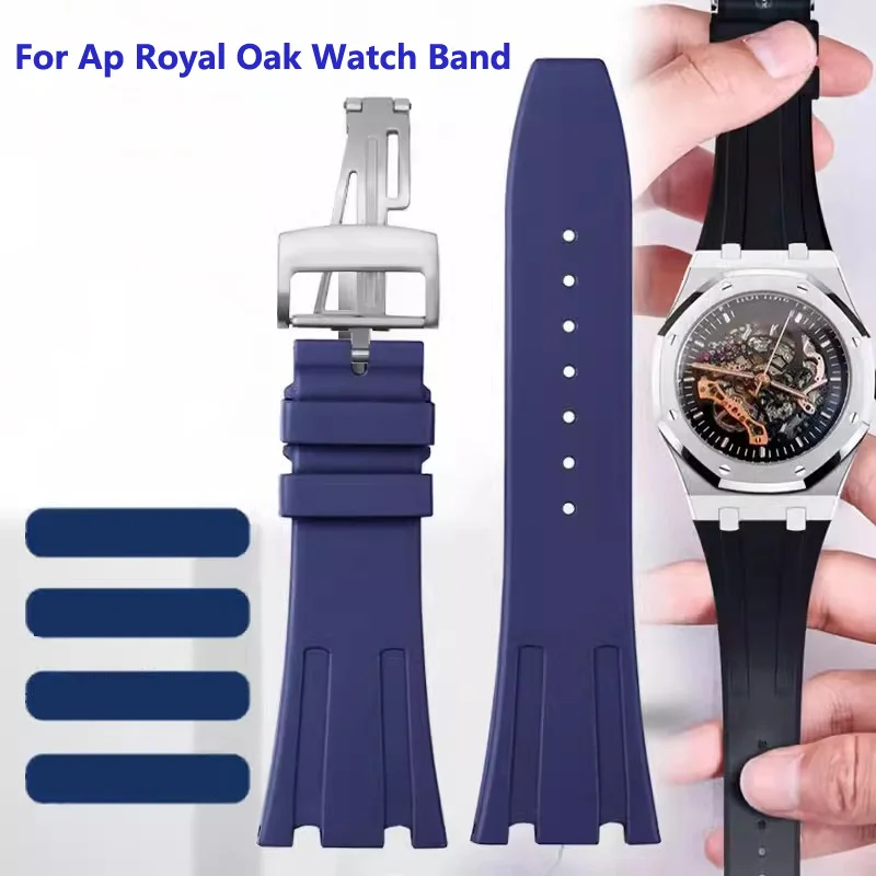 Ремешок силиконовый для часов AP Royal Oak, резиновый спортивный водонепроницаемый браслет для часов с защитой от пота, Двойной Вогнутый, 27 28 мм
Ремешок силиконовый для часов AP Royal Oak, резиновый спортивный водонепроницаемый браслет для часов с защитой от пота, Двойной Вогнутый, 27 28 мм