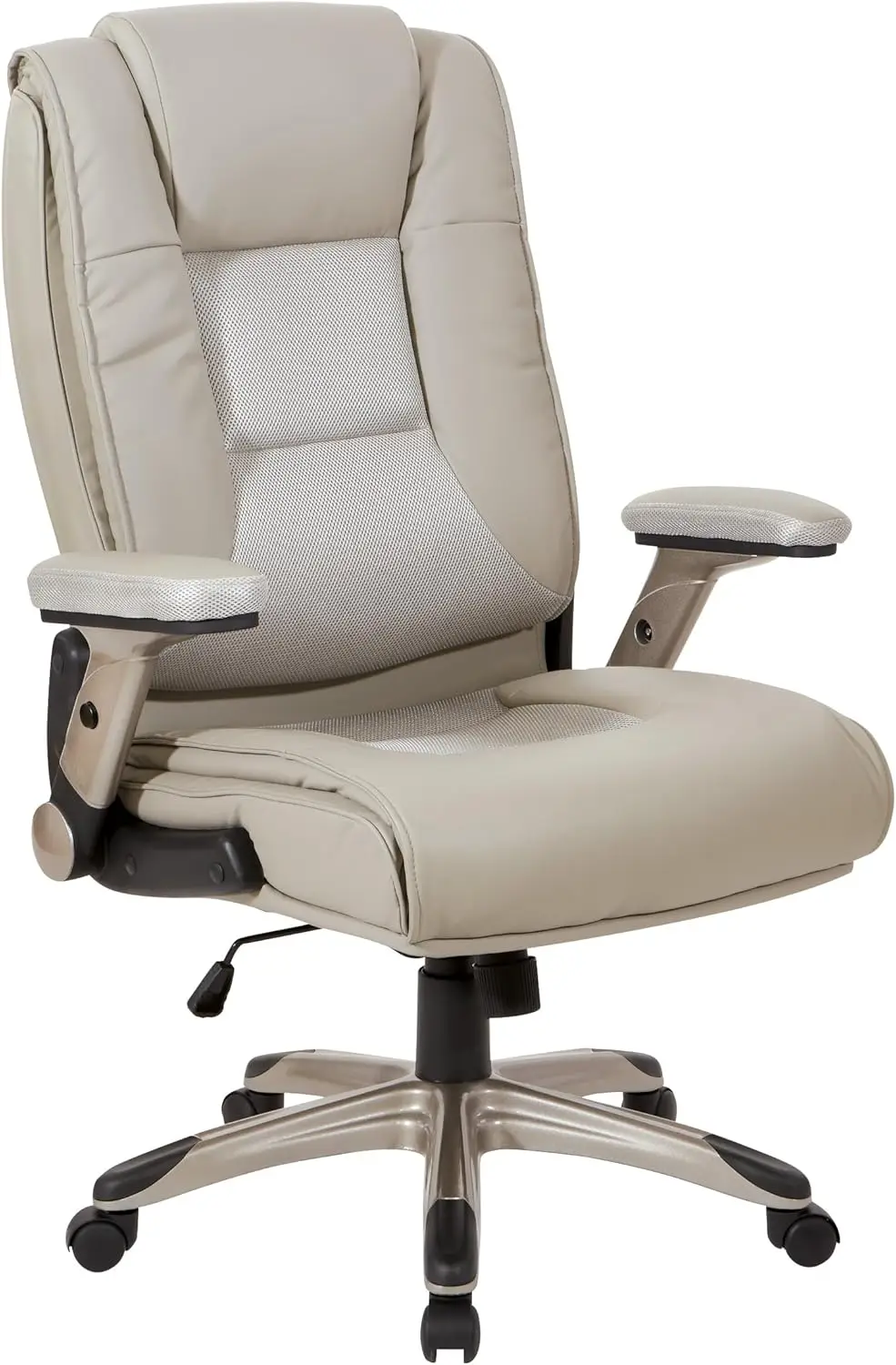 Office Star Ech Series Executive Bonded Leather Office Chair With Built-In Lumbar Support And Padded Flip Arms, Taupe With
Office Star Ech Series Executive Bonded Leather Office Chair With Built-In Lumbar Support And Padded Flip Arms, Taupe With
