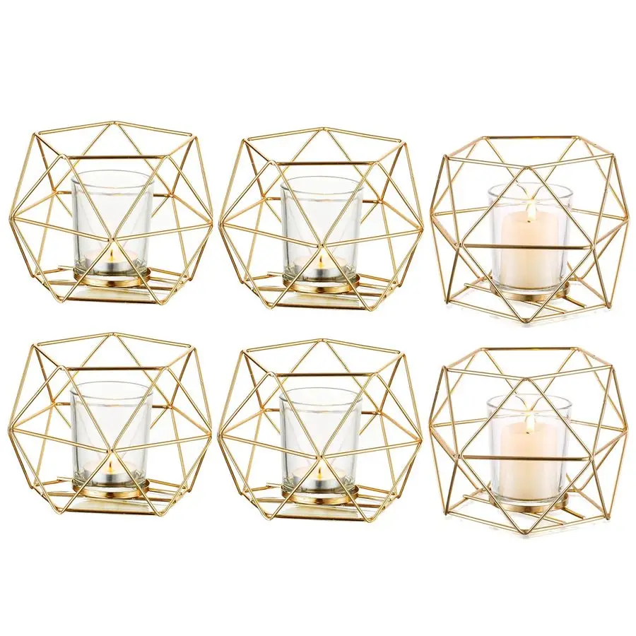 Geometric Tealight Candle Holders Gold, Modern Metal Geo Wedding Centerpieces for Table, Votive Candle Stand Accent for Tea Ligh
Geometric Tealight Candle Holders Gold, Modern Metal Geo Wedding Centerpieces for Table, Votive Candle Stand Accent for Tea Ligh