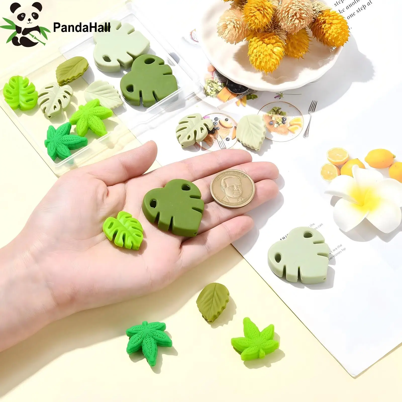 PandaHall 16Pcs Green Leaf Silicone Beads Monstera Maple Leaf Shaped Beads Summer Plant Focal Beads for Necklaces Making
PandaHall 16Pcs Green Leaf Silicone Beads Monstera Maple Leaf Shaped Beads Summer Plant Focal Beads for Necklaces Making