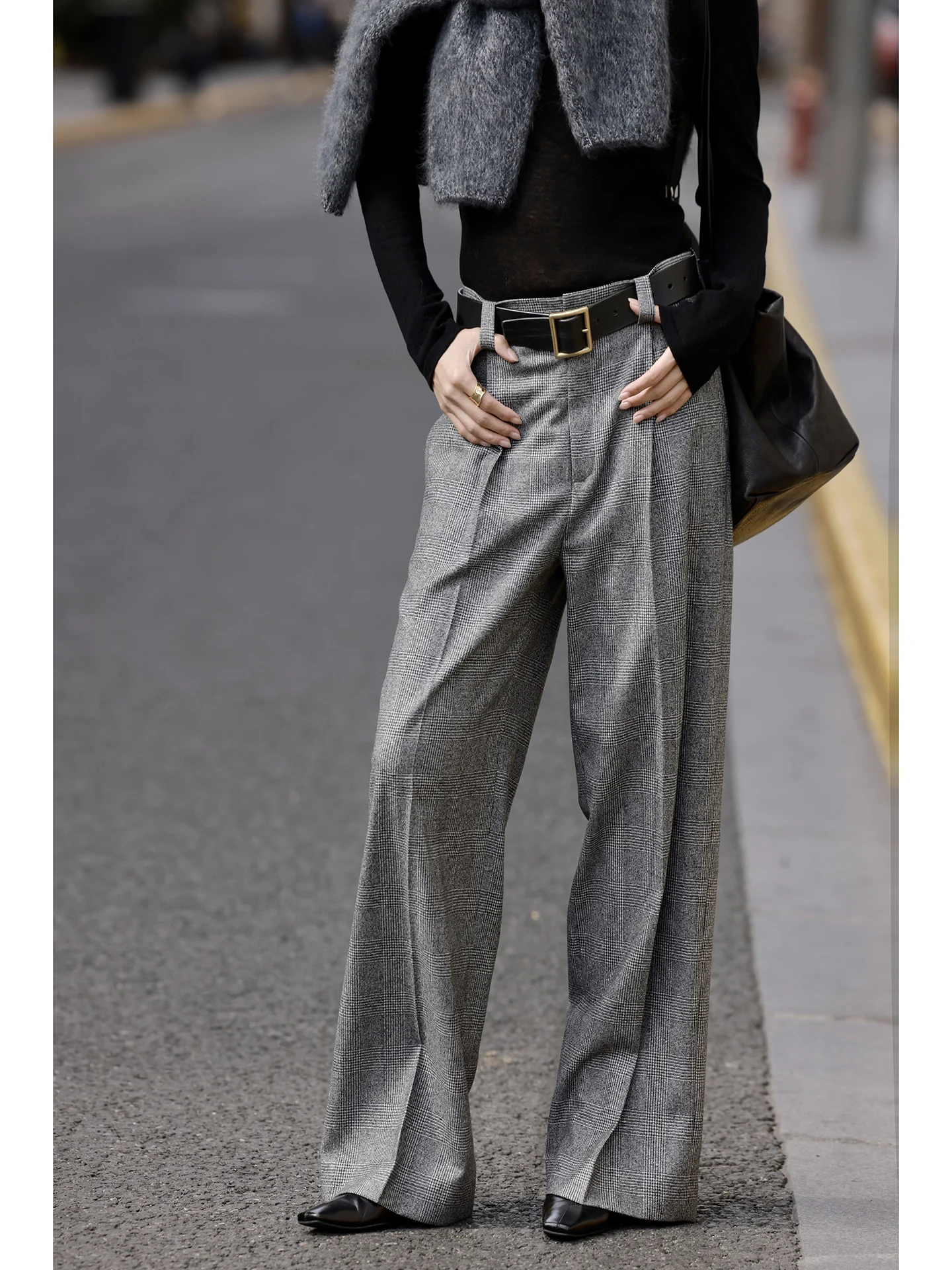 Женские классические винтажные шерстяные брюки FANNIU с широкими штанинами в клетку, черно-белые, с молнией на талии, повседневные
Женские классические винтажные шерстяные брюки FANNIU с широкими штанинами в клетку, черно-белые, с молнией на талии, повседневные