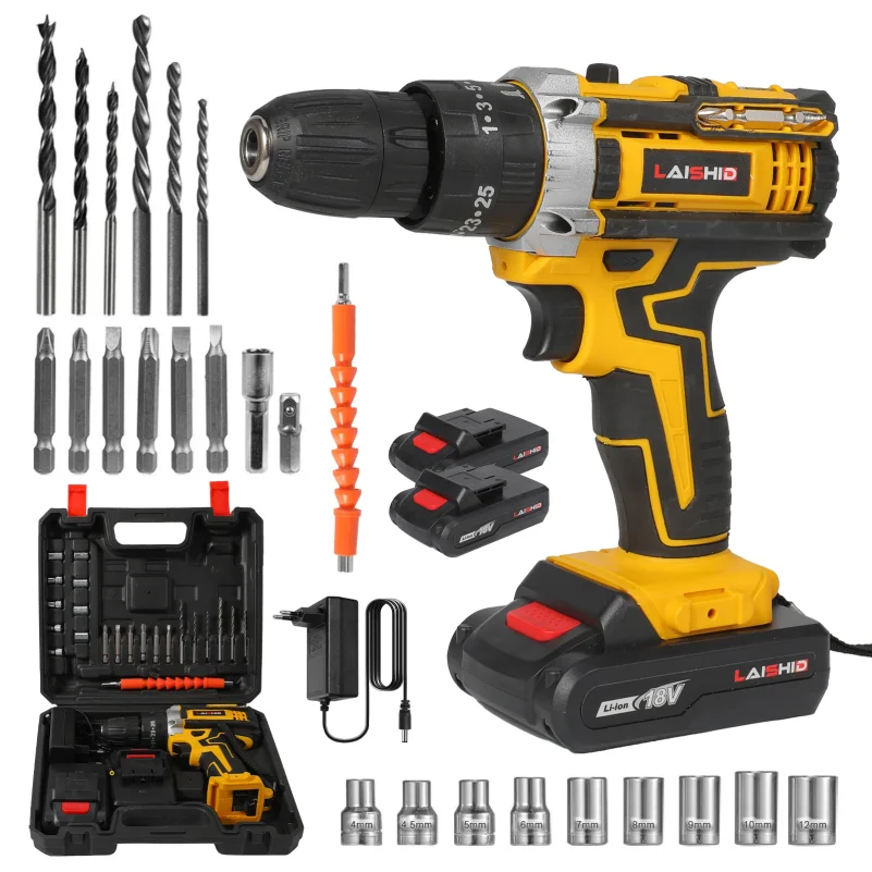 21V Cordless Impact Drill Electric Screwdriver Electric Hammer Drill Mini Wireless Hand Drill Lithium-Ion Battery Power Tools
21V Cordless Impact Drill Electric Screwdriver Electric Hammer Drill Mini Wireless Hand Drill Lithium-Ion Battery Power Tools