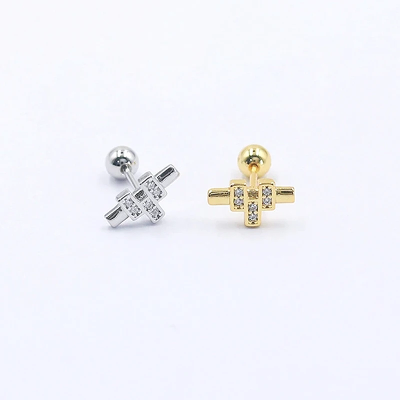Cute Small Copper Zircon Carved Square Bar Shape Ear Cartilage Piercing Earring Women Steel Helix Bar Ear Cuff Jewelry Wholesale
Cute Small Copper Zircon Carved Square Bar Shape Ear Cartilage Piercing Earring Women Steel Helix Bar Ear Cuff Jewelry Wholesale