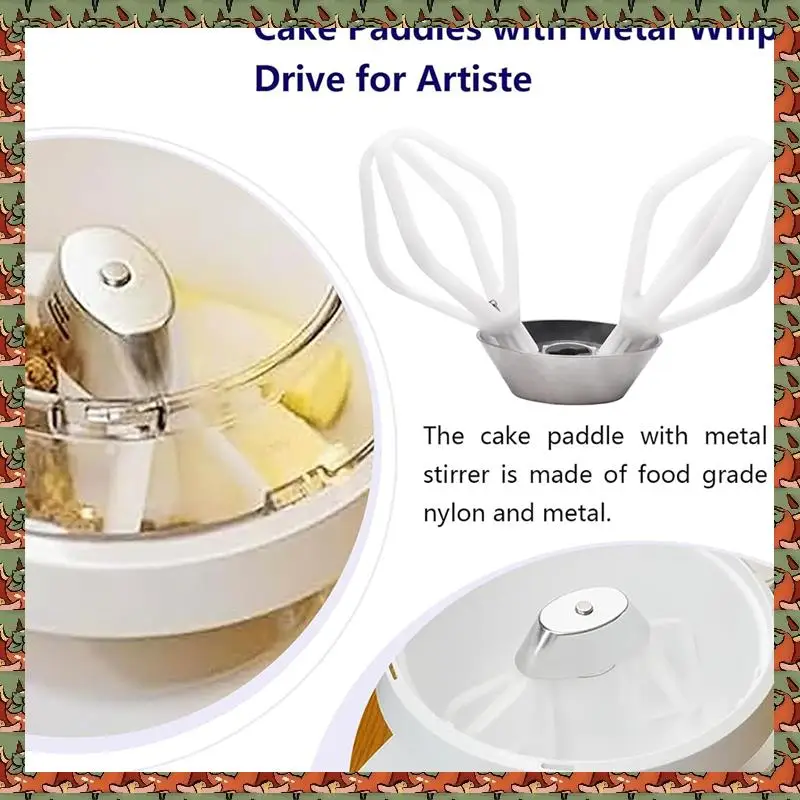ABLQ 2Pcs Cake Paddles With Metal Whip Drive For Artiste Stand Mixers For Universal Plus Nutrimill Mixers
ABLQ 2Pcs Cake Paddles With Metal Whip Drive For Artiste Stand Mixers For Universal Plus Nutrimill Mixers