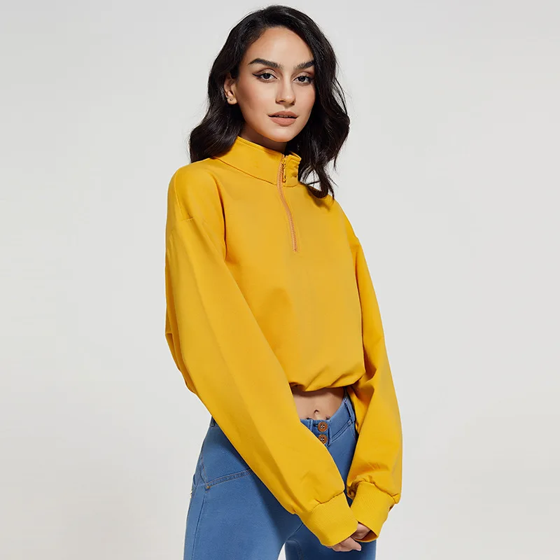 Spring Women's Vintage Lapel Half Zip Pullover Sweatshirt Casual Loose Solid Stand Up Collar Long Sleeve Hem Adjustable Blouse
Spring Women's Vintage Lapel Half Zip Pullover Sweatshirt Casual Loose Solid Stand Up Collar Long Sleeve Hem Adjustable Blouse