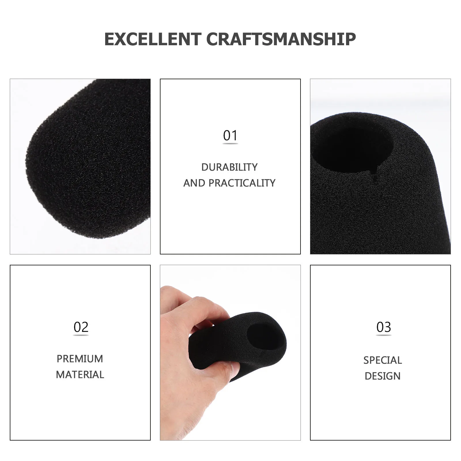 10Pcs Microphone Cover Windproof Lightweight Portable Mic Windscreen Black Color Exquisite Workmanship Stage Accessory
10Pcs Microphone Cover Windproof Lightweight Portable Mic Windscreen Black Color Exquisite Workmanship Stage Accessory