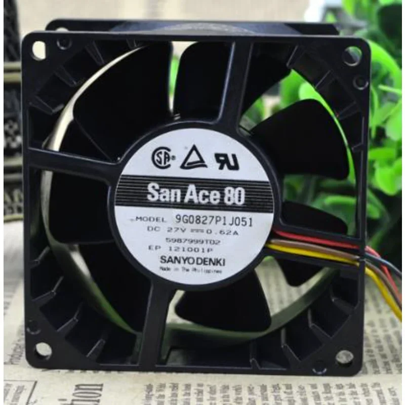 Original Cooling Fan For Sanyo 9G0827P1J051 8038 27V 0.62A 8cm 3-wire Frequency Converter Fan 80x80x38mm
Original Cooling Fan For Sanyo 9G0827P1J051 8038 27V 0.62A 8cm 3-wire Frequency Converter Fan 80x80x38mm