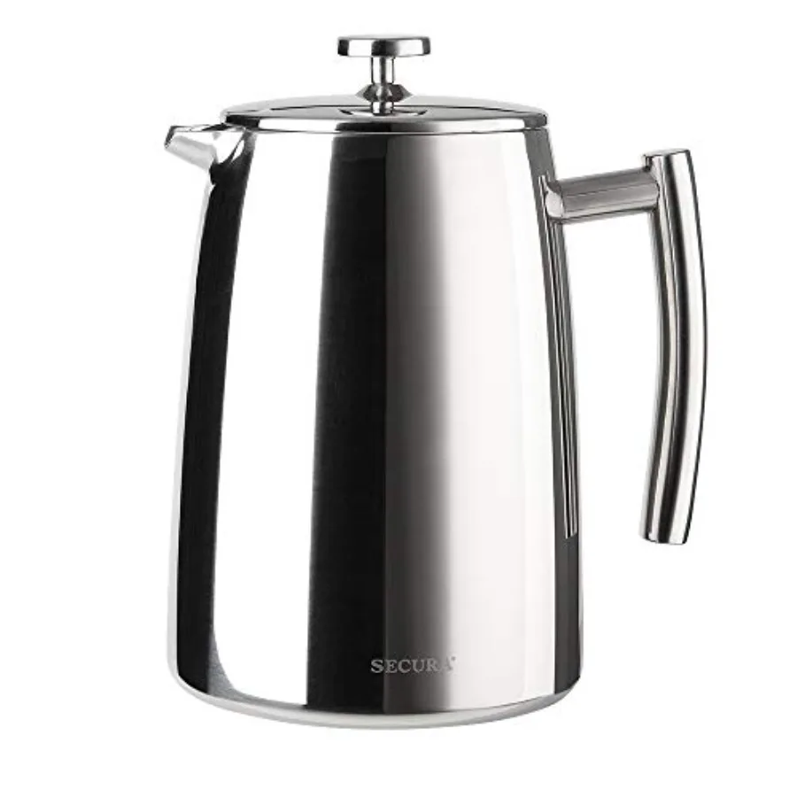 French Press Coffee Maker 50-Ounce 304 Stainless Steel Insulated Coffee Press with Extra Screen
French Press Coffee Maker 50-Ounce 304 Stainless Steel Insulated Coffee Press with Extra Screen