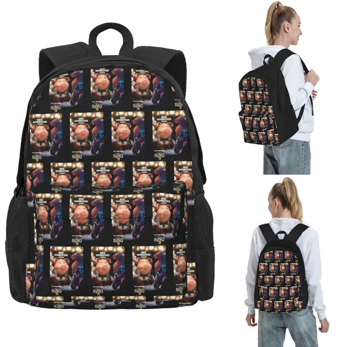 Sing Character Posters Show The Animal Backpack Hot Sale Daypack Large Capacity BookBag School Bag Shoulder Bags for Men Women
Sing Character Posters Show The Animal Backpack Hot Sale Daypack Large Capacity BookBag School Bag Shoulder Bags for Men Women