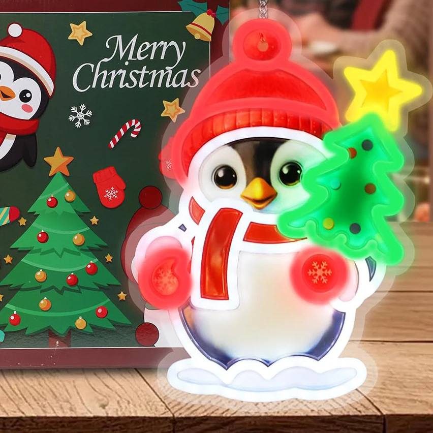 Christmas Penguin Neon Sign for Wall Decor UV printing Dimmable Christmas Tree Light Up Sign for Home Bedroom Office Party Decor
Christmas Penguin Neon Sign for Wall Decor UV printing Dimmable Christmas Tree Light Up Sign for Home Bedroom Office Party Decor