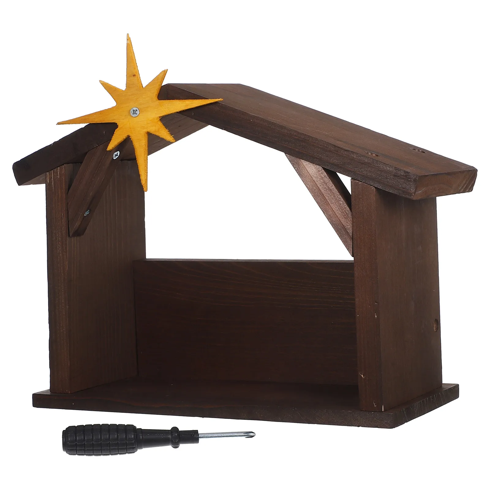 Wooden Manger Scene Ornament Christmas Decoration Holiday Photo Props Nativity Craft Bethlehem Stable
Wooden Manger Scene Ornament Christmas Decoration Holiday Photo Props Nativity Craft Bethlehem Stable