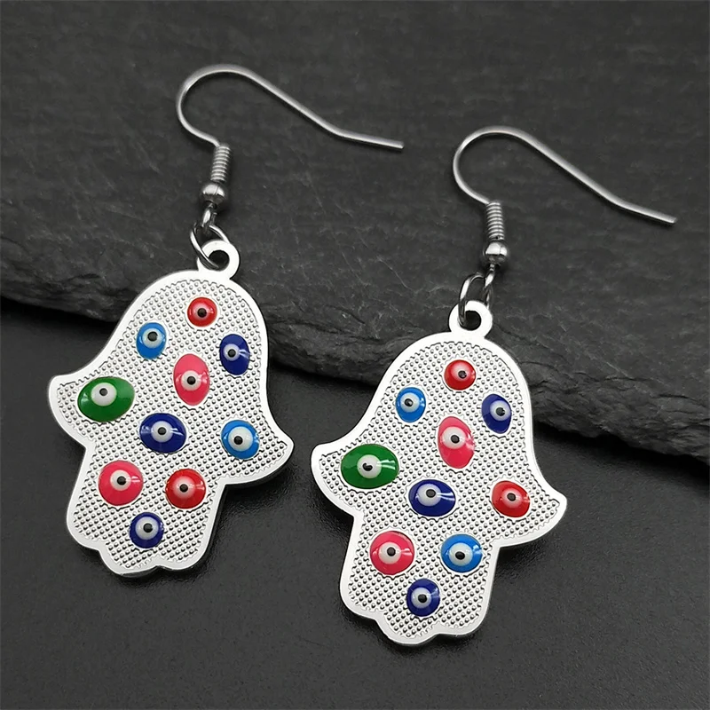 Fatima Hand Evil Eyes Earring For Women Men Stainless Steel Gold Color Turkish Lucky Earring Jewelry Gifts
Fatima Hand Evil Eyes Earring For Women Men Stainless Steel Gold Color Turkish Lucky Earring Jewelry Gifts