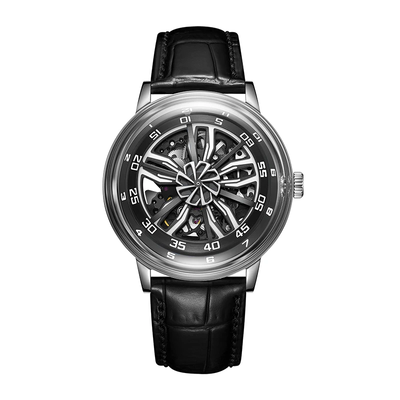 OBLVLO Men Automatic Watch 42MM Mechanical Wristwatch Luminous Waterproof Sapphire Glass Skeleton Rotation Wheel Dial
OBLVLO Men Automatic Watch 42MM Mechanical Wristwatch Luminous Waterproof Sapphire Glass Skeleton Rotation Wheel Dial