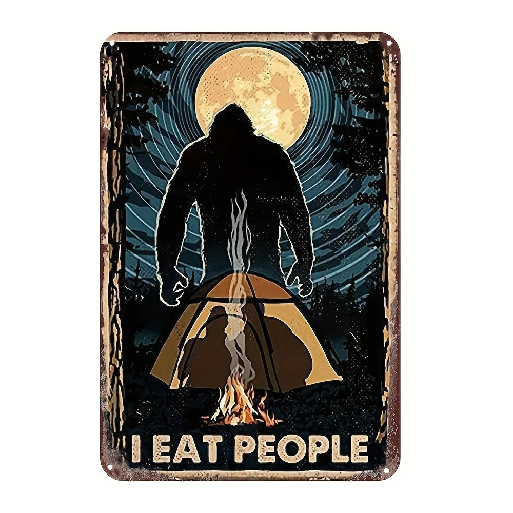 Металлическая железная вывеска Sasquatch «Я ешь люди» — настенное искусство в деревенском стиле с дизайном костра и лунного леса, идеально подходит для дома, бара
Металлическая железная вывеска Sasquatch «Я ешь люди» — настенное искусство в деревенском стиле с дизайном костра и лунного леса, идеально подходит для дома, бара
