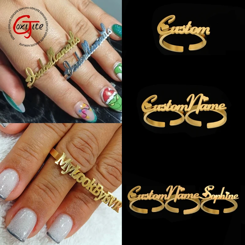 Goxijite Personalized Letter Three Finger Adjustable Rings For Men Women Stainless Steel Custom Name Ring Party Jewelry Gifts
Goxijite Personalized Letter Three Finger Adjustable Rings For Men Women Stainless Steel Custom Name Ring Party Jewelry Gifts