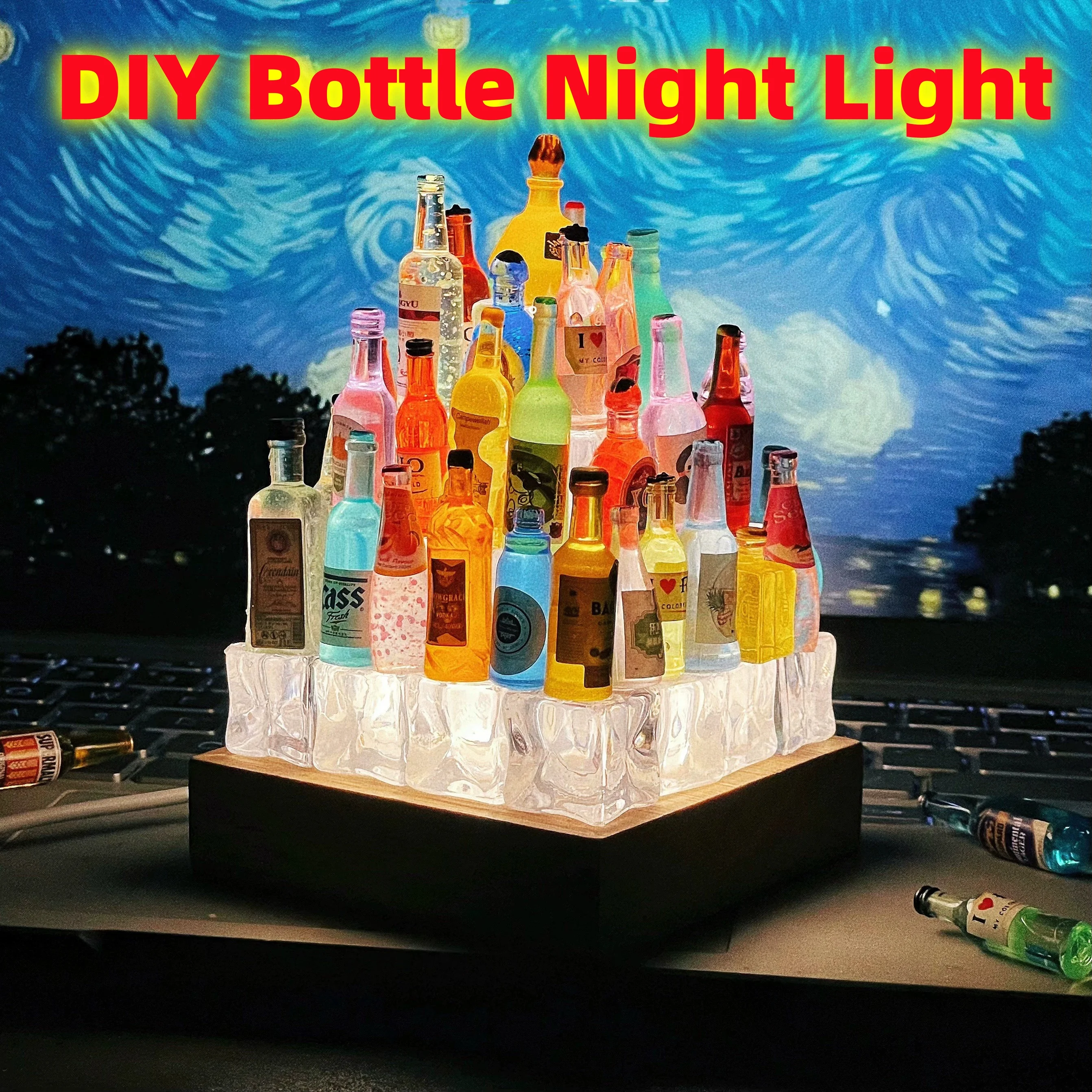DIY маленькая бутылка, замок, ночник, настольная лампа, креативная лампа, украшение для дома, для мальчиков, рождественские подарки для парней
DIY маленькая бутылка, замок, ночник, настольная лампа, креативная лампа, украшение для дома, для мальчиков, рождественские подарки для парней
