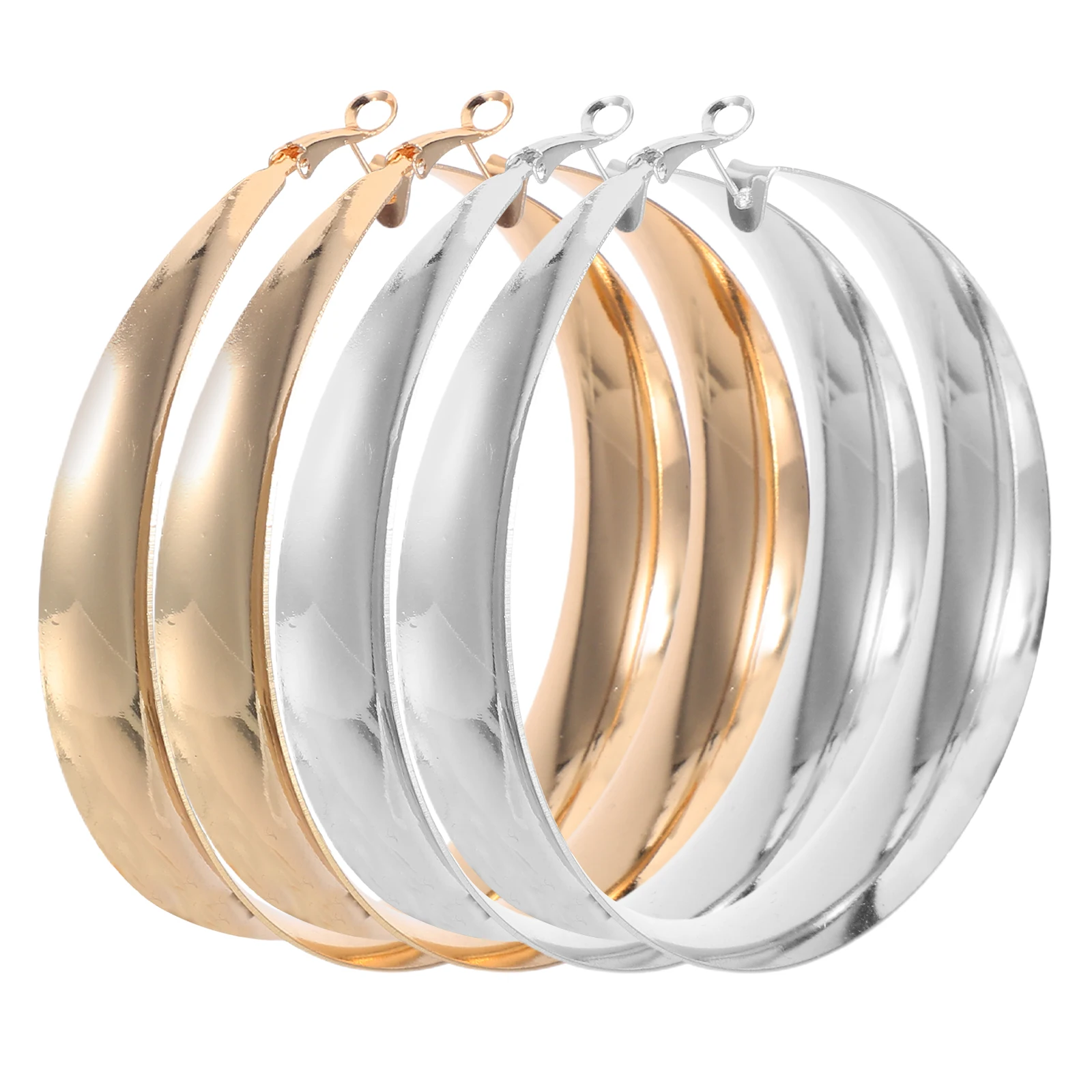 2 Pairs Exaggerated Metal Circle Stylish Geometric Hollow Design Lightweight Women Hoop Earrings Teen Girls Fashion Show Round
2 Pairs Exaggerated Metal Circle Stylish Geometric Hollow Design Lightweight Women Hoop Earrings Teen Girls Fashion Show Round