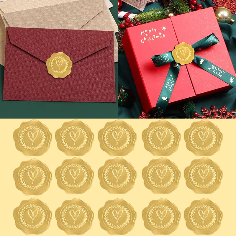 100pcs Gold Embossed Stickers Heart Embossed Sticker Envelope Seal Wax Looking Label Wedding Gift Invitation Card Decorations
100pcs Gold Embossed Stickers Heart Embossed Sticker Envelope Seal Wax Looking Label Wedding Gift Invitation Card Decorations