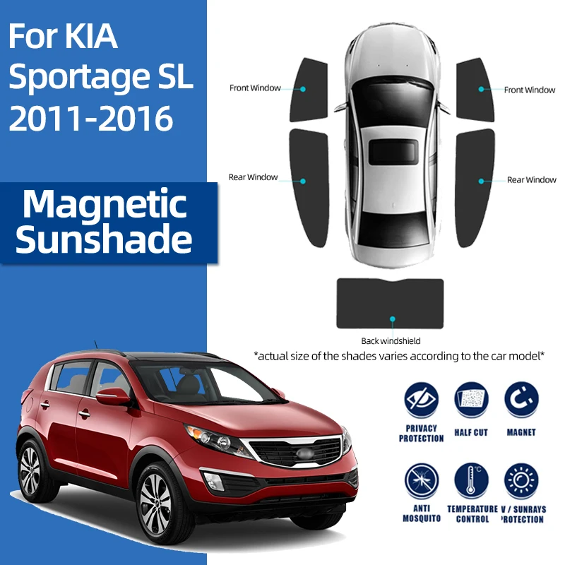 For Kia Sportage SL 2011-2016 Magnetic Car Sunshade Visor Front Windshield Blind Curtain Rear Side Baby Window Sun Shade Shield
For Kia Sportage SL 2011-2016 Magnetic Car Sunshade Visor Front Windshield Blind Curtain Rear Side Baby Window Sun Shade Shield