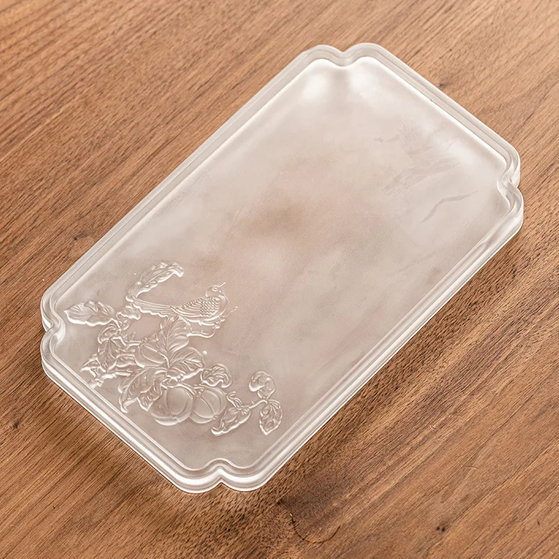 Four-sided dry-soaking tray, crystal glass tea tray, tea set, small Chinese-style minimalist tea table, draining tray
Four-sided dry-soaking tray, crystal glass tea tray, tea set, small Chinese-style minimalist tea table, draining tray