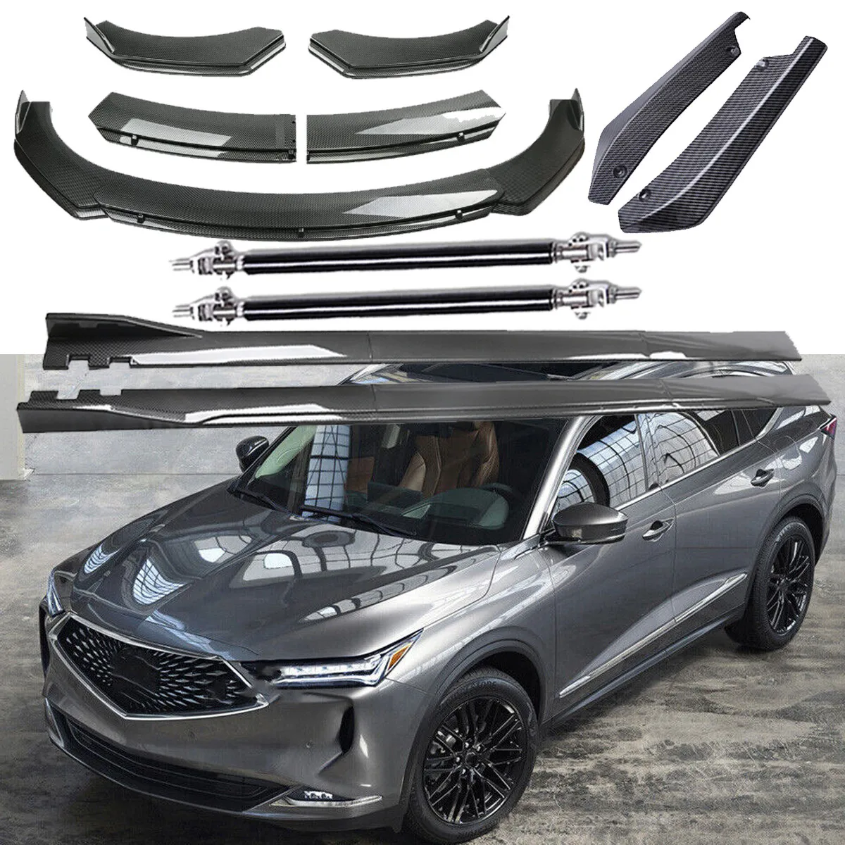 Front Bumper Lip Rear Splitter Spoiler Side Skirt Carbon Fiber For Acura MDX SUV
Front Bumper Lip Rear Splitter Spoiler Side Skirt Carbon Fiber For Acura MDX SUV