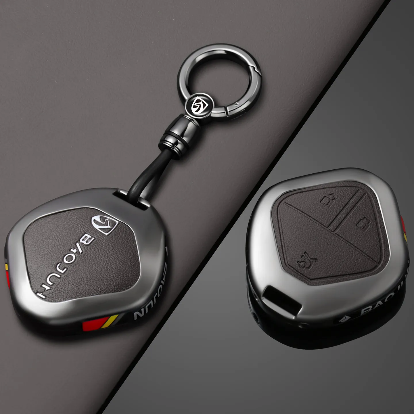 Zinc Alloy Leather Car Key Case Cover Shell for Baojun Yundun 2023-2026 Keyring Keyless Protection Accessories
Zinc Alloy Leather Car Key Case Cover Shell for Baojun Yundun 2023-2026 Keyring Keyless Protection Accessories