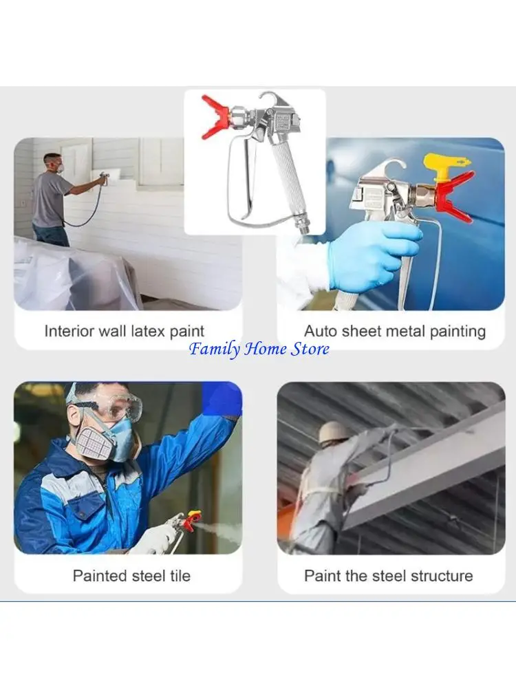 P0UF Airless Paint Sprayer Guns High Pressure 3600PSI with Reversible 517 Nozzle Tip Guard for Car Furniture Wall Constructions
P0UF Airless Paint Sprayer Guns High Pressure 3600PSI with Reversible 517 Nozzle Tip Guard for Car Furniture Wall Constructions