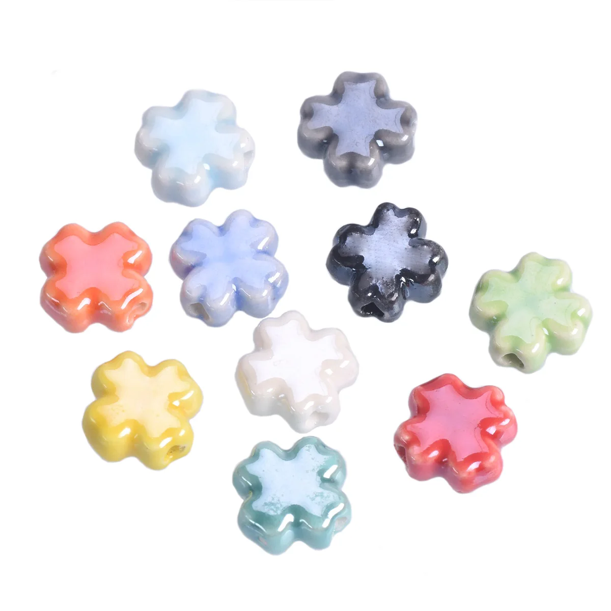 10pcs Cross Flower Shape 12mm Shiny Ceramic Porcelain Loose Beads For Jewelry Making DIY Earring Findings
10pcs Cross Flower Shape 12mm Shiny Ceramic Porcelain Loose Beads For Jewelry Making DIY Earring Findings