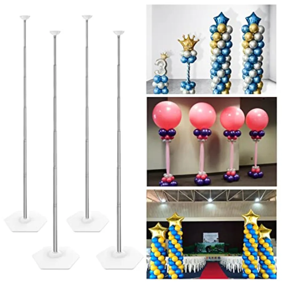 Balloon Column Stand Kit Set of 4, 7 Feet Height Adjustable Balloon Tower Pillar with Reusable Metal Telescopic Design for Birt
Balloon Column Stand Kit Set of 4, 7 Feet Height Adjustable Balloon Tower Pillar with Reusable Metal Telescopic Design for Birt
