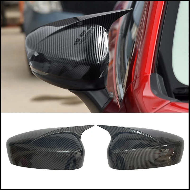 

Car Accessories For Mazda 3 Axela 2017 2018 Rearview Mirror Cover Cap Housing Sticker Trim With Horn Auto Parts Styling