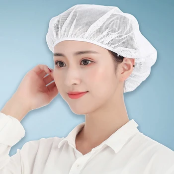 블랙 탄성 요리사 네트 모자, 주방 건강 작업 모자, 식당 음식 서비스, 베이커리 베이킹, 통기성 캡