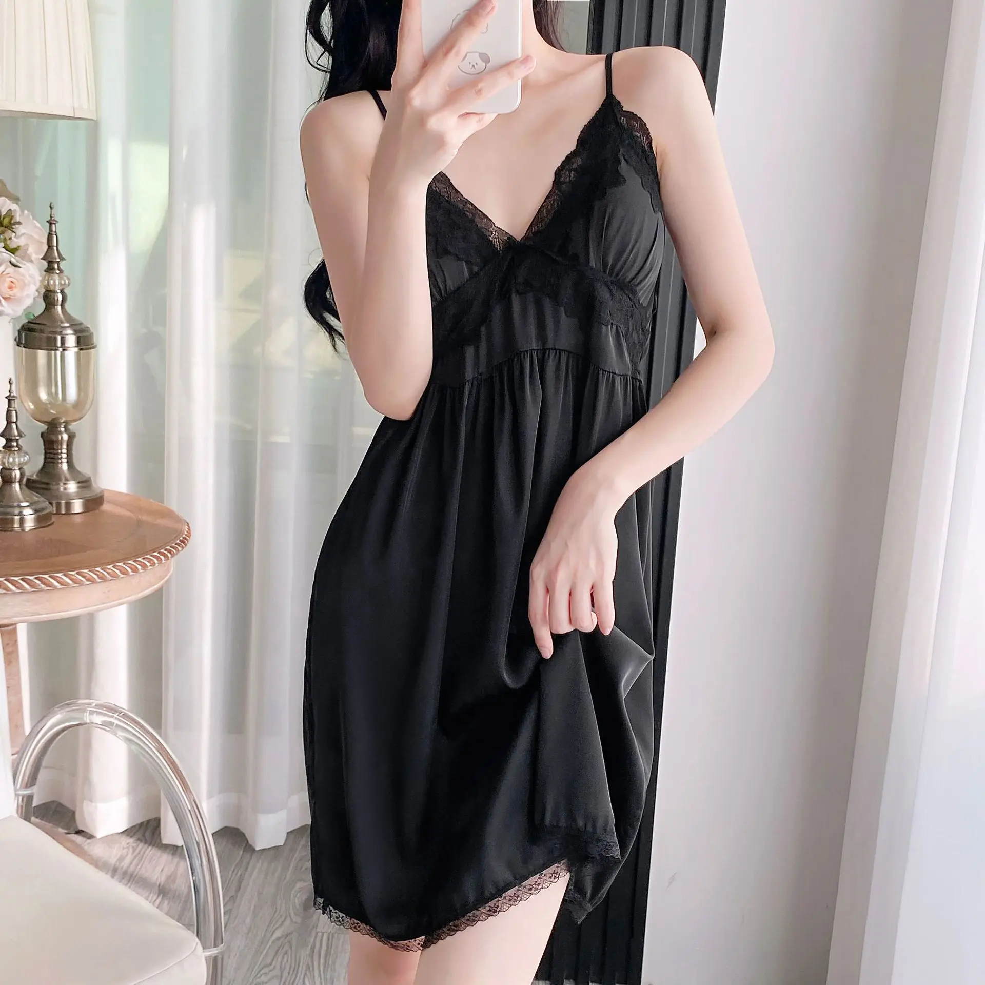 Сексуальная кружевная ночная сорочка на бретельках, летняя домашняя одежда из вискозы, пеньюар, ночное белье, домашнее платье, одежда для дома и отдыха
Сексуальная кружевная ночная сорочка на бретельках, летняя домашняя одежда из вискозы, пеньюар, ночное белье, домашнее платье, одежда для дома и отдыха