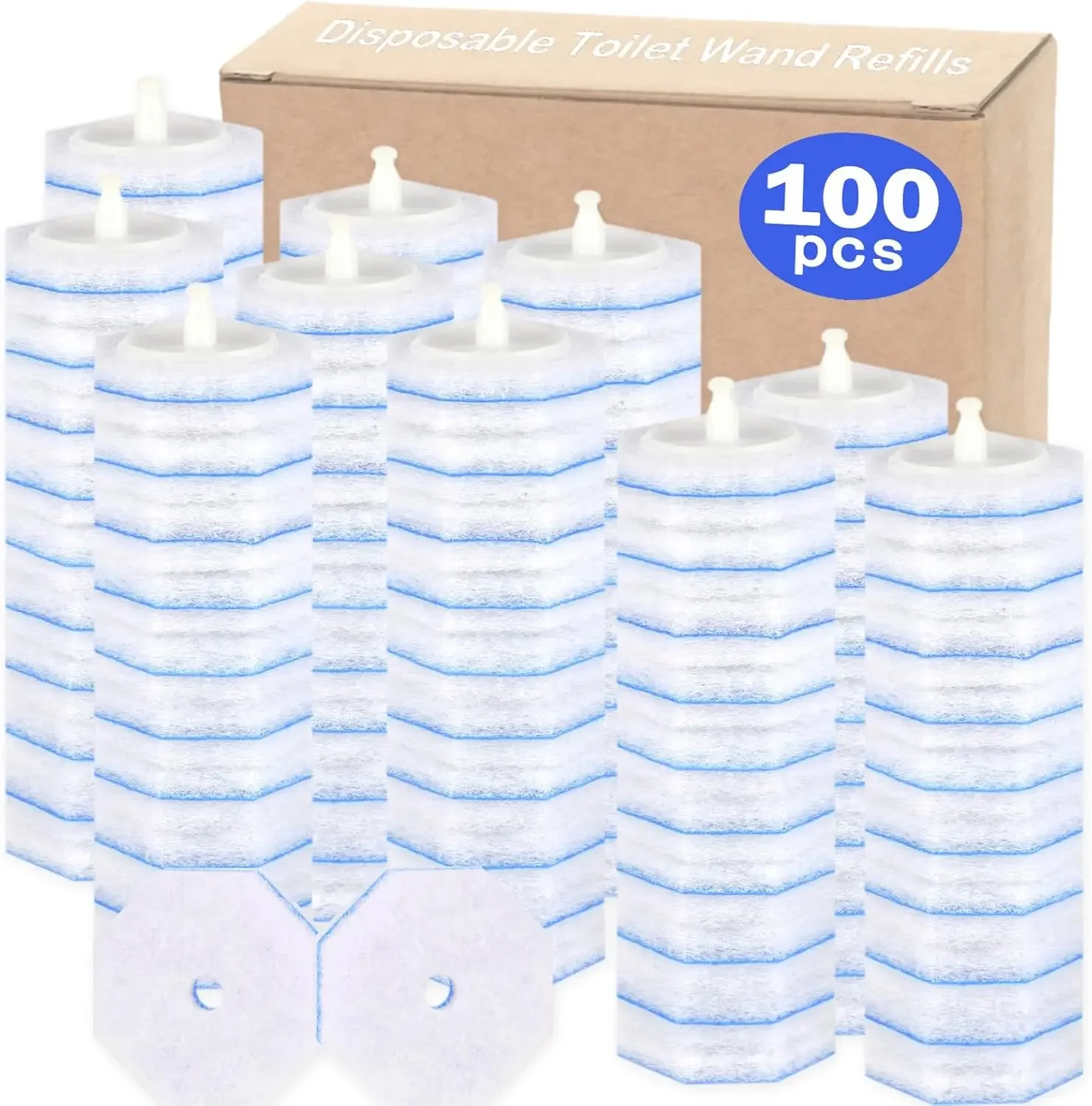 100 Disposable Toilet Wand Refills, 5X Power Scrubber, 360° Clean, Fresh Scent
100 Disposable Toilet Wand Refills, 5X Power Scrubber, 360° Clean, Fresh Scent