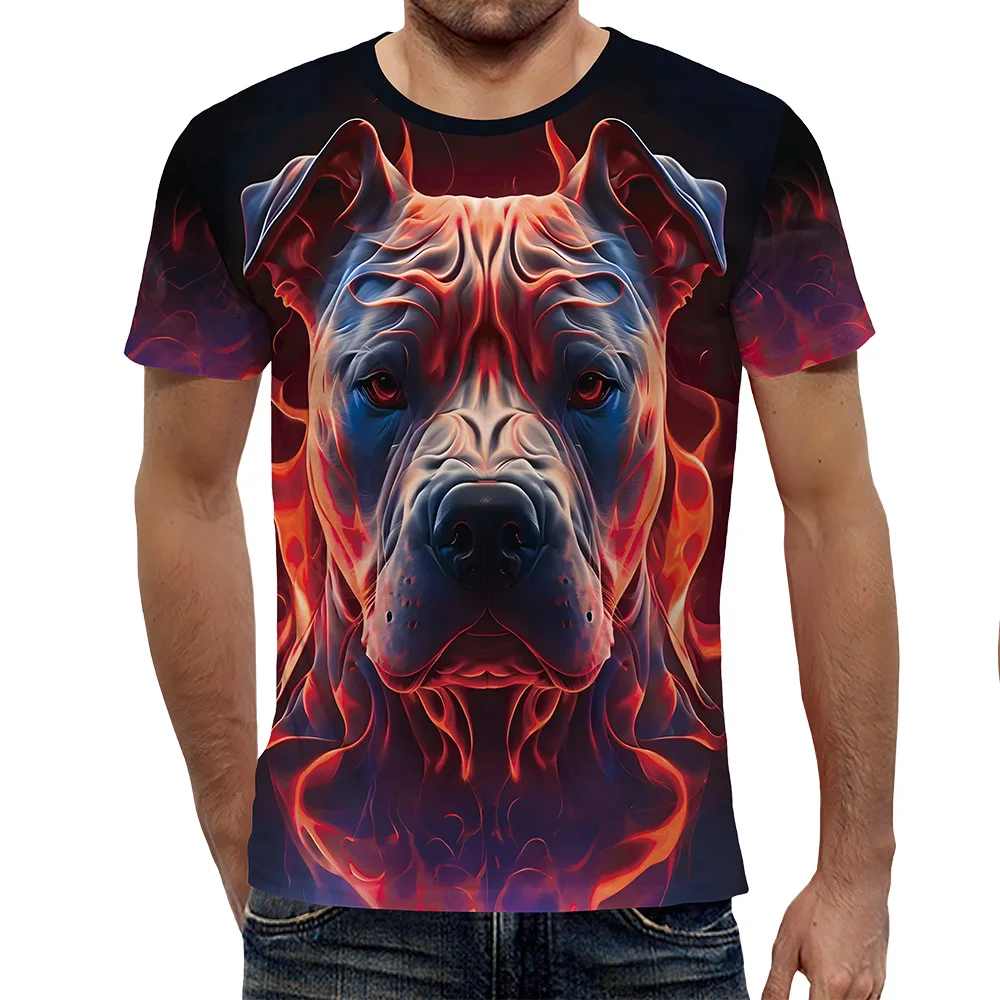 Cool Dog Head 3D Graphic Print Men's Novelty Short Sleeve T-shirt Summer Outdoor Wear Polyester Unisex Fire All Body Print Tee
Cool Dog Head 3D Graphic Print Men's Novelty Short Sleeve T-shirt Summer Outdoor Wear Polyester Unisex Fire All Body Print Tee