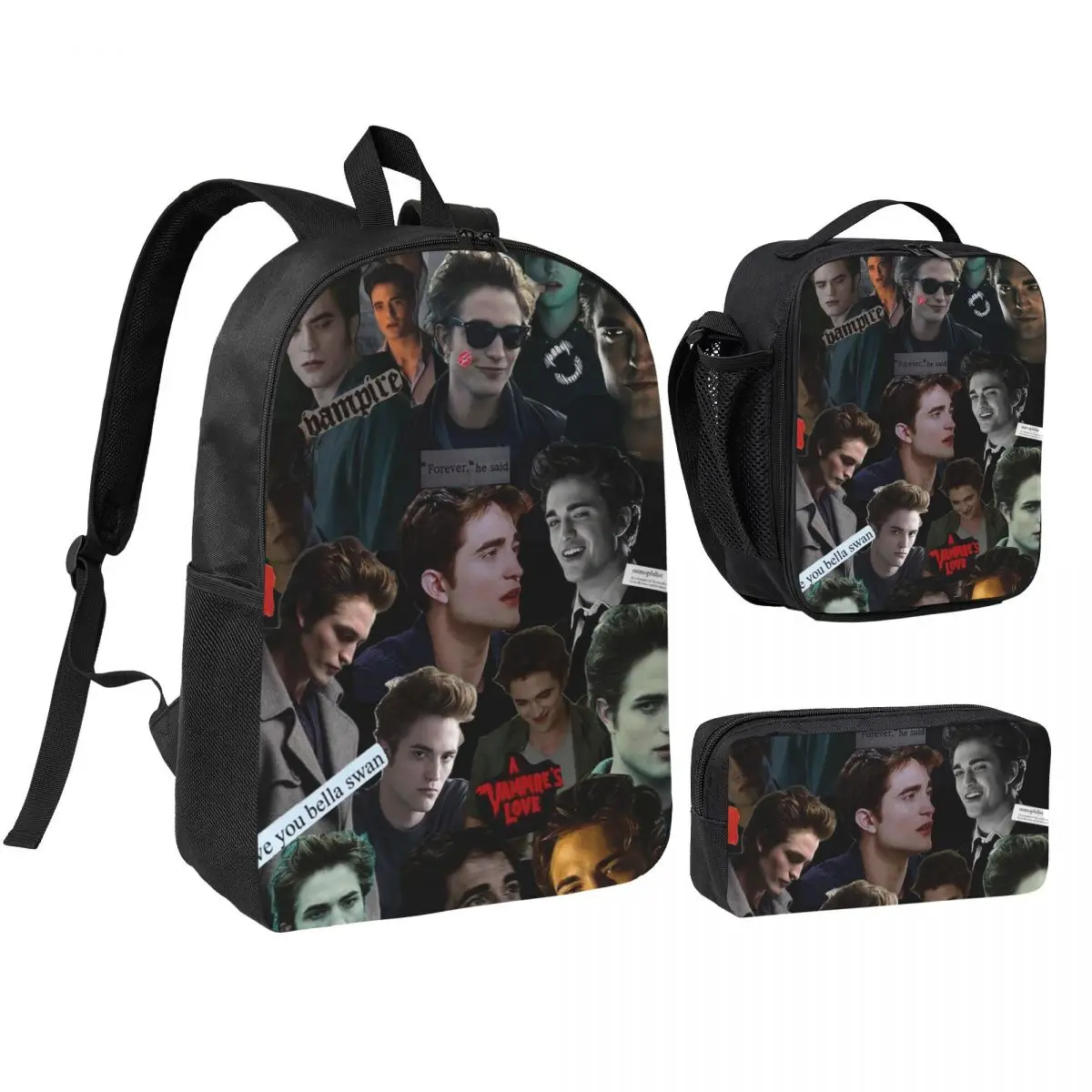 Edward Cullen Twilight Backpack Student Boys Girls BookBag School Bag Laptop Shoulder Bags 3ps Insulated Lunch Bag Pencil Case
Edward Cullen Twilight Backpack Student Boys Girls BookBag School Bag Laptop Shoulder Bags 3ps Insulated Lunch Bag Pencil Case