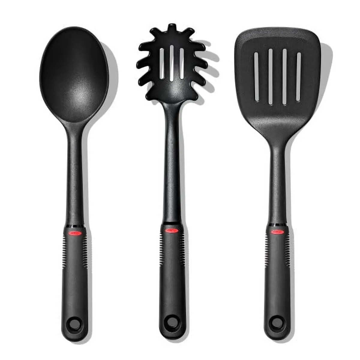 3-Piece Nylon Utensil Set in Black Includes Spoon Spaghetti Server and Slotted Turner
3-Piece Nylon Utensil Set in Black Includes Spoon Spaghetti Server and Slotted Turner