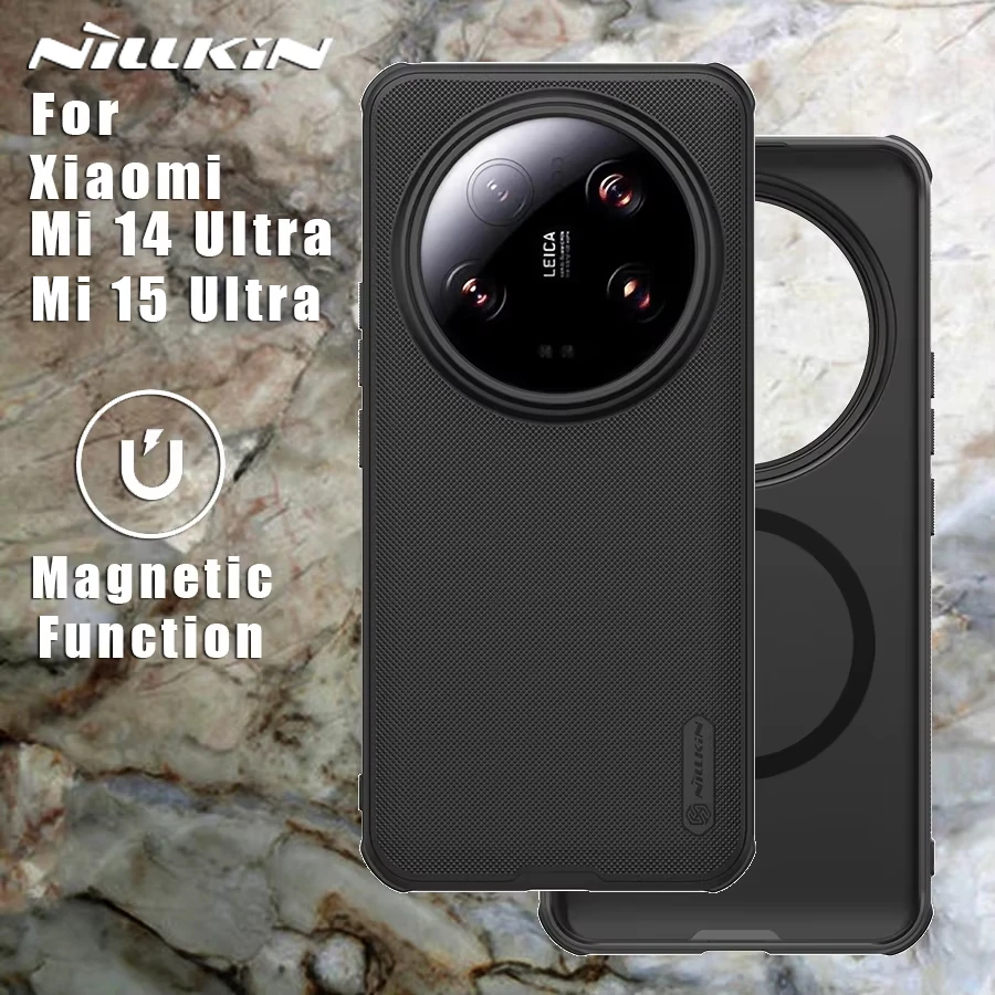 Nillkin for Xiaomi Mi 15 Ultra / 14 Ultra 5G Case Magsafe Frosted Hard 360 Magnetic Adapt Matte full Back Cover for Mi14Ultra
Nillkin for Xiaomi Mi 15 Ultra / 14 Ultra 5G Case Magsafe Frosted Hard 360 Magnetic Adapt Matte full Back Cover for Mi14Ultra