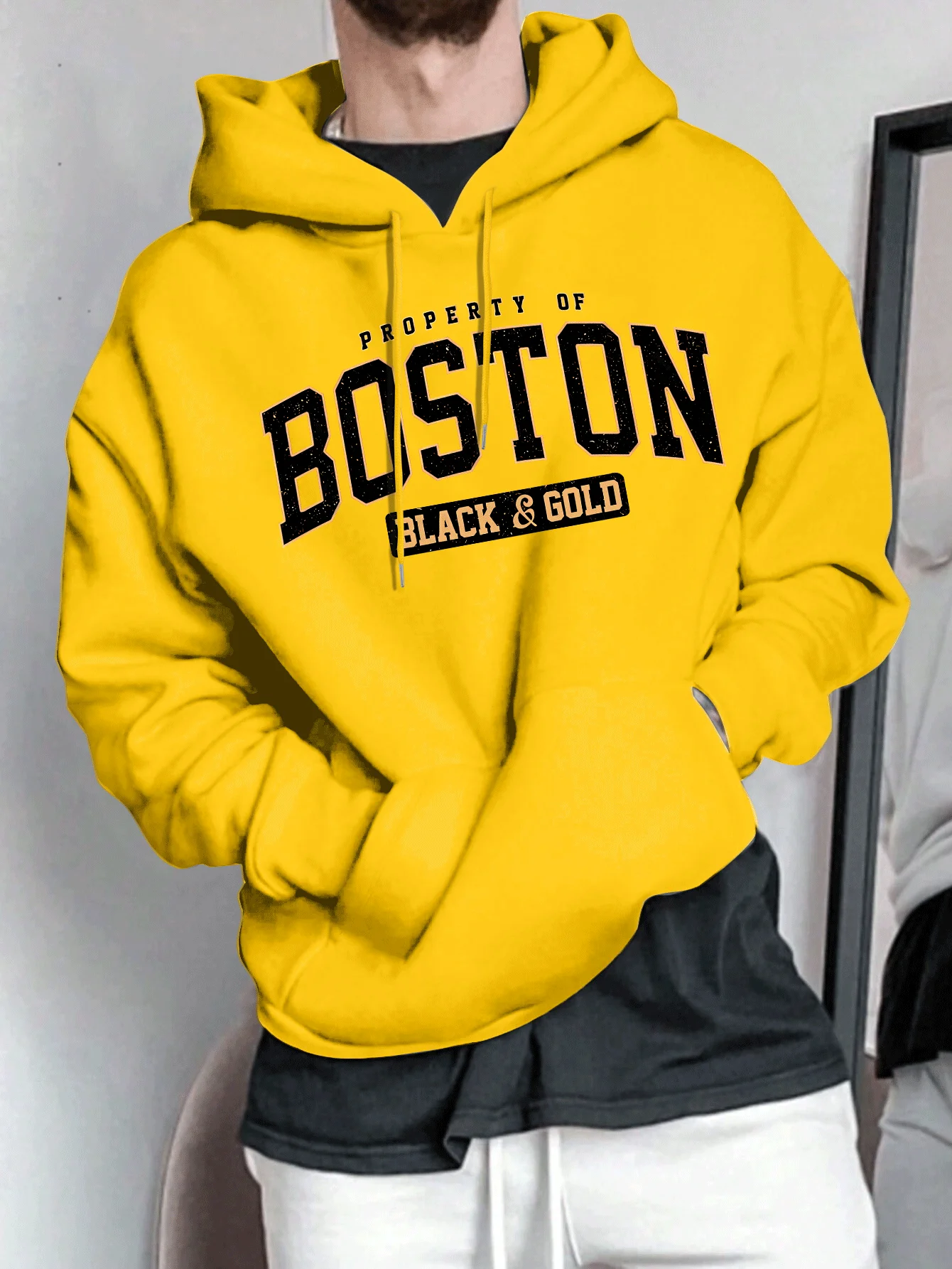Men's Spring and Autumn Casual Warm Loose Fashion Boston Letter Pattern Printed Long Sleeve Round Neck Hoodie
Men's Spring and Autumn Casual Warm Loose Fashion Boston Letter Pattern Printed Long Sleeve Round Neck Hoodie