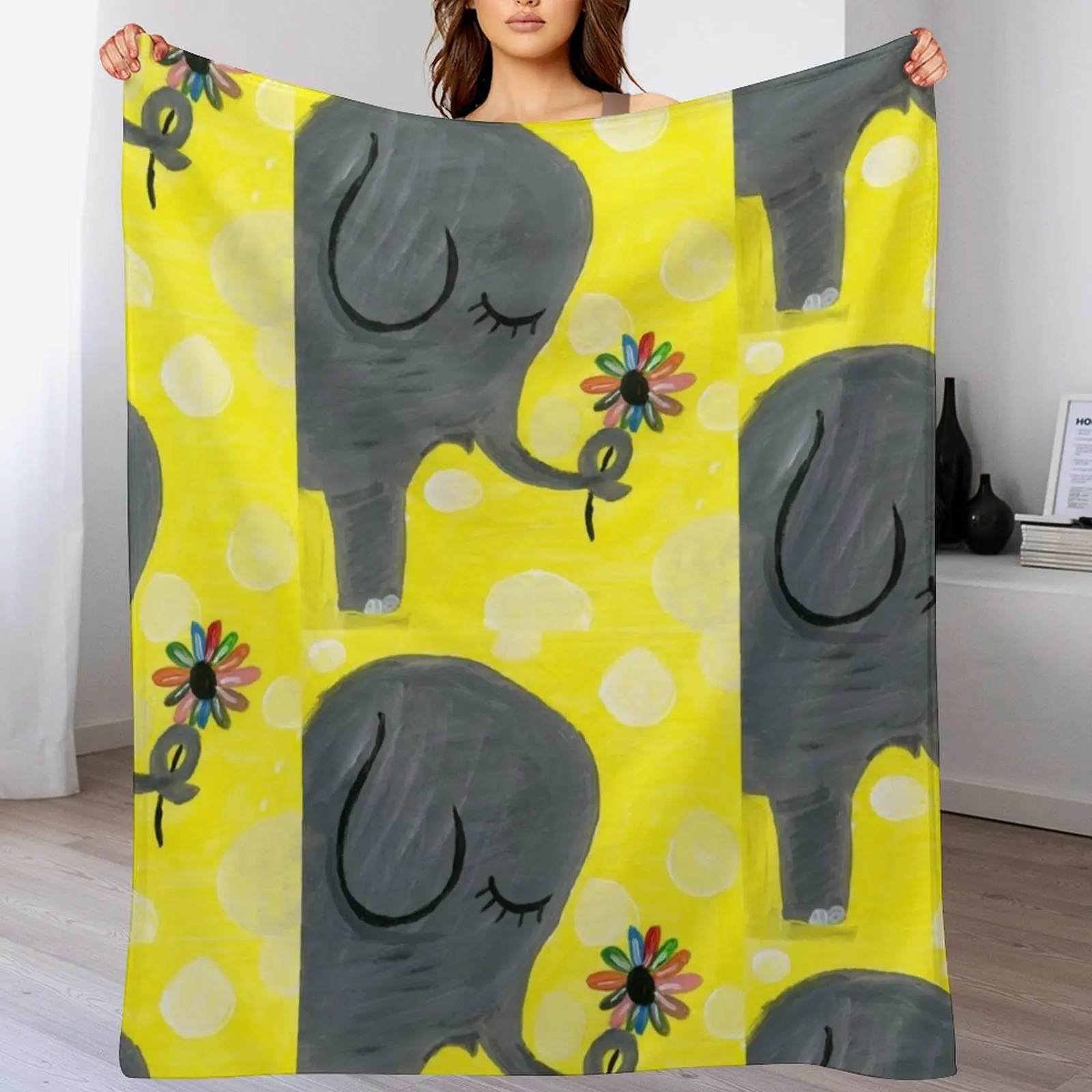 Giving Elephant Throw Blanket Cozy Light Blanket for Travel Camping Picnic
Giving Elephant Throw Blanket Cozy Light Blanket for Travel Camping Picnic