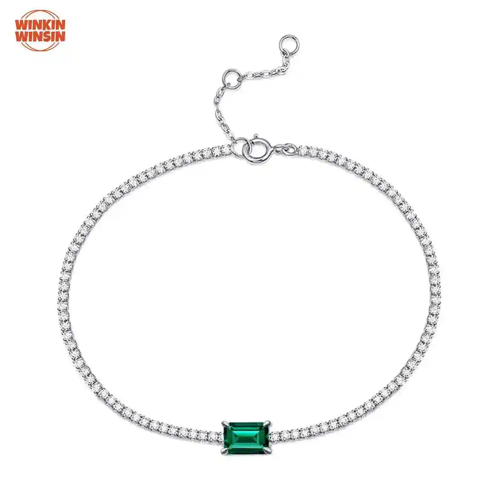 Winkin Winsin 925 Silver Retro Bracelet For Women Inlaid With 1.25ct Cultured Emerald
Winkin Winsin 925 Silver Retro Bracelet For Women Inlaid With 1.25ct Cultured Emerald