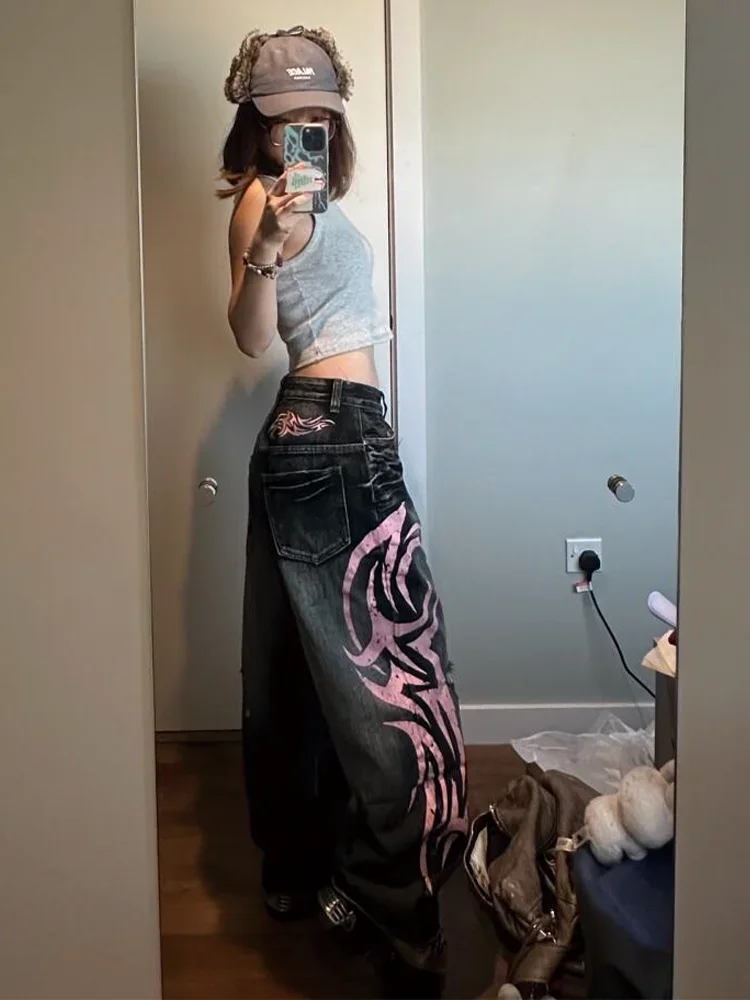 NEW Black High Waist Women Jeans Hip-hop Fashion Vintage Streetwear Y2K Wide Leg Jean Female Trouser Baggy Gradient Denim Pants
NEW Black High Waist Women Jeans Hip-hop Fashion Vintage Streetwear Y2K Wide Leg Jean Female Trouser Baggy Gradient Denim Pants