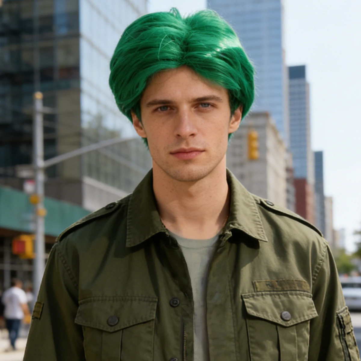Bright Green Short Synthetic Wig, Unisex Style Hair for Cosplay, Halloween and Themed Party
Bright Green Short Synthetic Wig, Unisex Style Hair for Cosplay, Halloween and Themed Party