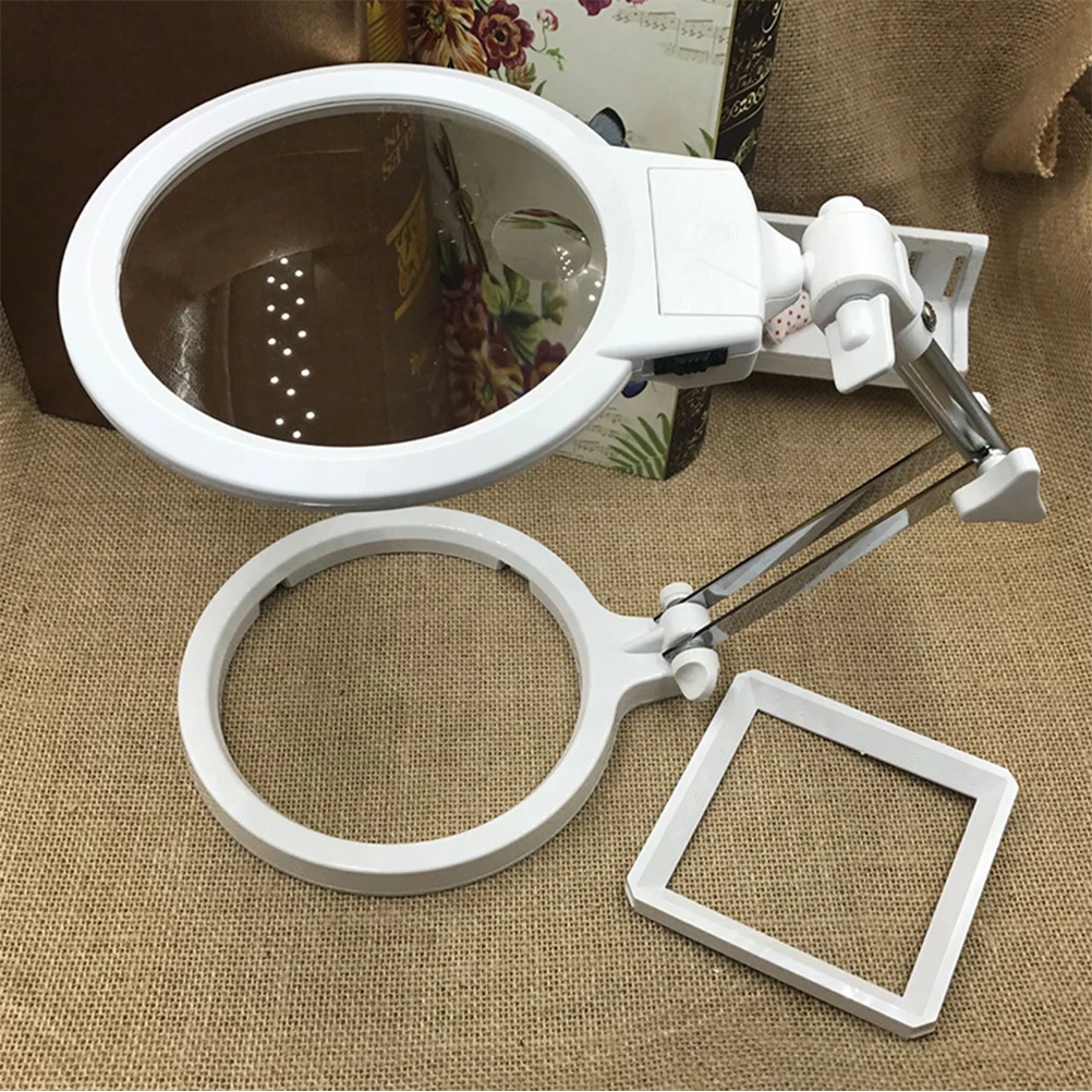 Large 130mm Mirror Magnifier Glass Lamp with LED Light Foldable for Reading Crafts Jewelry Desk Use Bright Lighting Powered by
Large 130mm Mirror Magnifier Glass Lamp with LED Light Foldable for Reading Crafts Jewelry Desk Use Bright Lighting Powered by